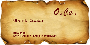 Obert Csaba névjegykártya